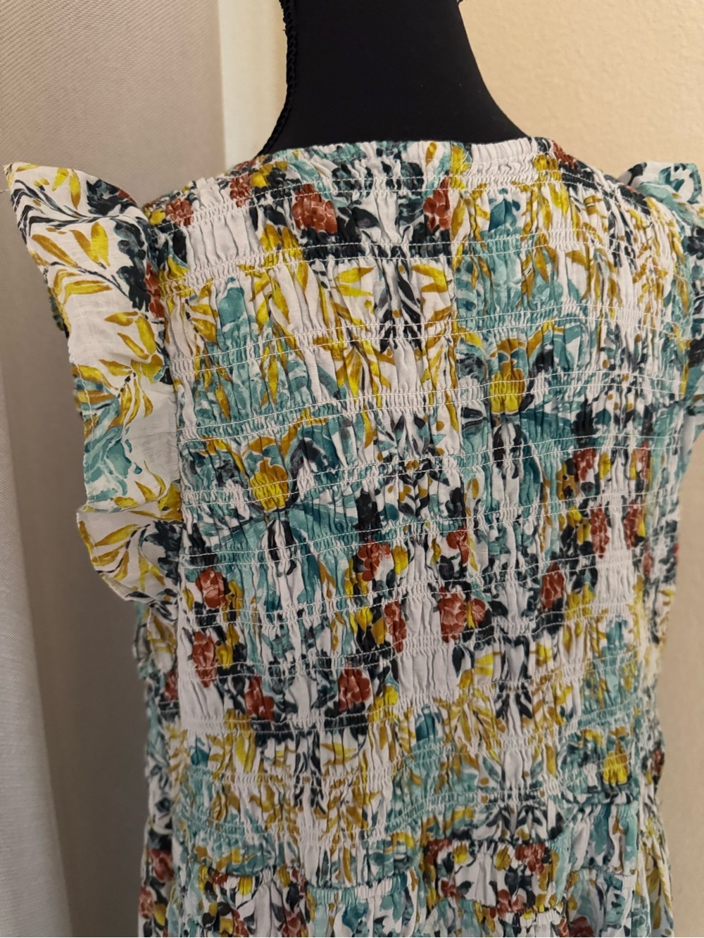 Anthropologie The Peregrine Midi Dress 2X Floral Boho Smocked Cottagecore - Picture 11 of 11